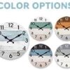 Wall Clock Silent Non-Ticking Wooden Clocks Battery Operated (Blue) - Image 4
