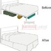 Linens Split Corner 1PC Bed Skirt 800-TC Egyptian Cotton King 78x80-14 Drop/Fall Easy to Wash Wrinkle & Fade Resistance,Easy Fit - Center & Corner Pleats, Ivory Solid - Image 5