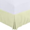 Linens Split Corner 1PC Bed Skirt 800-TC Egyptian Cotton King 78x80-14 Drop/Fall Easy to Wash Wrinkle & Fade Resistance,Easy Fit - Center & Corner Pleats, Ivory Solid - Image 4