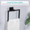 4-Piece Bathroom Hardware Accessories Set, Towel Bar Sets Include Towel Bar Towel Holder Toilet Paper Holder Towel Hook,16 inch Bath Accessories Kit - Image 3