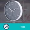 Wall Clock 12 Inch Non-Ticking Silent Battery Operated Round Wall Clock - Image 3