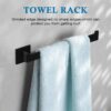 4-Piece Bathroom Hardware Accessories Set, Towel Bar Sets Include Towel Bar Towel Holder Toilet Paper Holder Towel Hook,16 inch Bath Accessories Kit - Image 5