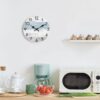 Wall Clock Silent Non-Ticking Wooden Clocks Battery Operated (Blue) - Image 5