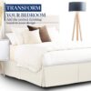 Luxury Pleated Queen Bed Skirt with Split Corners - 12 Inch Tailored Drop Easy Fit - Pleated Dust Ruffle - Image 2