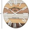 30" Wooden Multi-Color Rustic Farmhouse Wall Clock (Wood, 30 inch) - Image 5