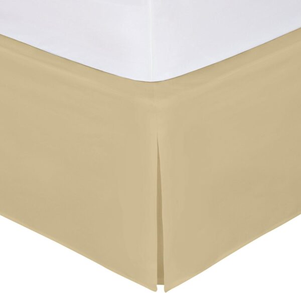 Never Lift Your Mattress Wrap Around Bed Skirt, Classic Style, Low Maintenance Wrinkle Resistant Fabric, Traditional 14 Inch Drop Length