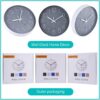 Wall Clock 12 Inch Non-Ticking Silent Battery Operated Round Wall Clock - Image 5