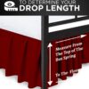 Ruffled Bed Skirt with Split Corners, Burgundy, Queen 12 Inch Drop Bedskirt, Hotel Quality Brushed Microfiber Wrinkle Free Dust Ruffle Bed Skirt Queen Size - Image 4