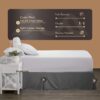 Pleated Bed Skirt with Platform Three Sided Coverage 9 inch Tailored Drop Brushed Microfiber Pleated Bed Skirt with Split Corners - Image 5