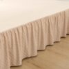 Tufted Dot Bed Skirt Queen Size,Ruffled Bed Skirt with Split Corners, Queen Bed Skirt 14 Inch Drop - Image 3