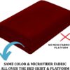 Ruffled Bed Skirt with Split Corners, Burgundy, Queen 12 Inch Drop Bedskirt, Hotel Quality Brushed Microfiber Wrinkle Free Dust Ruffle Bed Skirt Queen Size - Image 5