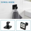 4-Piece Bathroom Hardware Accessories Set, Towel Bar Sets Include Towel Bar Towel Holder Toilet Paper Holder Towel Hook,16 inch Bath Accessories Kit - Image 2