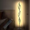 Spiral Floor Lamp for Living Room Modern LED Floor Light with Remote Dimmable Control Sleek Spiral Design Corner Lamp for Bedroom, and Office Lighting Tall Standing Floor Lamp Black 63 inch - Image 3