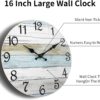 Wall Clock - 16 Inch Silent Non Ticking Coastal Wall Clocks Battery Operated - Image 4