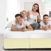Linens Split Corner 1PC Bed Skirt 800-TC Egyptian Cotton King 78x80-14 Drop/Fall Easy to Wash Wrinkle & Fade Resistance,Easy Fit - Center & Corner Pleats, Ivory Solid - Image 3