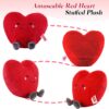 Cute Plush Red Heart Pillow Love Pillow Cushion Toy Throw Pillows Living Heart Throw Decor Pillows Microwavable Heating Pad - Image 5
