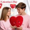 Cute Plush Red Heart Pillow Love Pillow Cushion Toy Throw Pillows Living Heart Throw Decor Pillows Microwavable Heating Pad - Image 2
