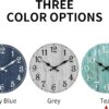 12 Inch Teal Wall Clock - Silent, Non-Ticking, Battery Operated, Turquoise, Decorative, Unisex - Image 3