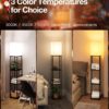 Floor Lamp with Shelves, 4-Tier Modern Shelf Floor Lamp with 3CCT LED Bulb, Display Lamp for Living Room, Bedroom and Office - Black - Image 2