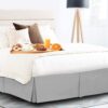 Linens Split Corner 1PC Bed Skirt 800-TC Egyptian Cotton King 78x80-18 Drop/Fall Easy to Wash Wrinkle & Fade Resistance,Easy Fit - Image 2