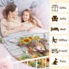 Blanket for Girls Women - 60x50 Inches Aesthetic Highland Cow Throw Blanket for Kids Teens Adults - Yellow Soft Fuzzy Sunflower Blankets Decor for Bed Couch Sofa - Image 3