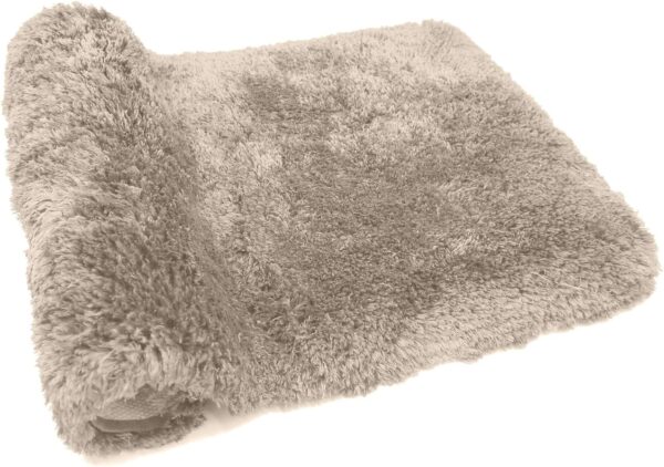 Non-Slip, Soft Shaggy Rugs for Bathroom Floor, Microfiber Absorbent Plush Mats, Machine Washable Rug 17x24 Inches Beige