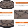 Large Wall Clocks for Living Room,Non Ticking Silent,Battery Operated Big Round Modern Wood Wall Clock - Image 3