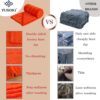 Double Sided Faux Fur Throw Blanket(Without Pillows),Decorative Soft Fuzzy Fluffy Cozy Blanket for Couch Bed Chair Sofa Women Teen Girls Gift(Orange,50" x 63") - Image 2