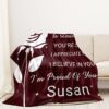 Valentines Blankets for Wife Girlfriend, Custom Name Blanket, Personalized Blanket, Romantic Blanket for Her, Customized Blanket Gifts, Customizable Throw Blanketsfor Women Wife Birthday Anniversary - Image 2