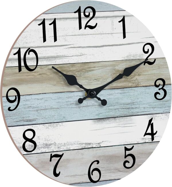 Wall Clock - 16 Inch Silent Non Ticking Coastal Wall Clocks Battery Operated