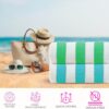 Beach Designed in Denmark Rough and Tough, Quick Dry, Beach, Pool, Bath & Shower 30x60 inches 4 Pieces Cotton Beach Bath Towels Set - Image 2