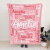 Custom Blanket with Name Personalized Blankets for Kids Adult Boys Girls Flannel Monogrammed Customized Blankets Throw (40''x50'') - Image 4