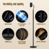 LED Floor Lamp, Professional Eye-Caring Reading Light, 360° Rotating Gooseneck Lamp, 5 Color Temperatures and Stepless Dimming, No Blue Light, No Glare, No Flicker, and Uniform Illumination - Image 3
