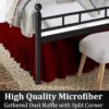 Ruffled Bed Skirt with Split Corners, Burgundy, Queen 12 Inch Drop Bedskirt, Hotel Quality Brushed Microfiber Wrinkle Free Dust Ruffle Bed Skirt Queen Size - Image 3