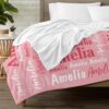 Custom Blanket with Name Personalized Blankets for Kids Adult Boys Girls Flannel Monogrammed Customized Blankets Throw (40''x50'') - Image 3