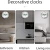 Wall Clock 12 Inch Bathroom Clock, Rustic Wall Clocks Battery Operated (white) - Image 5