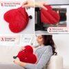 Cute Plush Red Heart Pillow Love Pillow Cushion Toy Throw Pillows Living Heart Throw Decor Pillows Microwavable Heating Pad - Image 3