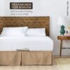 Pleated Bed Skirt with Platform Three Sided Coverage 9 inch Tailored Drop Brushed Microfiber Pleated Bed Skirt with Split Corners (King,Taupe) - Image 2