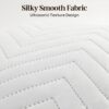 Goose Feathers Throw Pillow Inserts Set of 2, 20x20 Luxurious Corrugated Quilting Euro Decorative Pillows Insert with Exquisite Silver-Grey Satin Edging, Perfect for Couch, Bed, Sofa - Image 4
