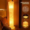 61'' Creative LED Floor Lamp, Softlighting Minimalist Modern Contemporary with Fabric Shade & 2 Bulbs Floor Lamps for Living Room Bedroom Warm Atmosphere(Tyvek Dupont 10 x 10 x 61 inch) - Image 2