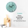 12 Inch Teal Wall Clock - Silent, Non-Ticking, Battery Operated, Turquoise, Decorative, Unisex - Image 5