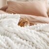 White Throw Blanket for Couch - Super Soft Cozy Blankets for Women, Cute Small Fleece Throws for Girls, 50x60 Inches - Image 3