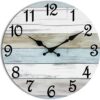 Wall Clock 12 Inch Bathroom Clock, Rustic Wall Clocks Battery Operated (white) - Image 2