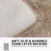 Non-Slip, Soft Shaggy Rugs for Bathroom Floor, Microfiber Absorbent Plush Mats, Machine Washable Rug 17x24 Inches Beige - Image 3