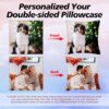 Personalized Custom Pillows with Pictures & Text, 20" x 20" Customized Two-Sides Photo Velvet Pillowcase, Customizable Pet Throw Pillow Covers for Family Lovers Couple Women Men Friends Gifts - Image 5
