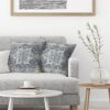 Boho Pillow Covers 18x18 Set of 2, Ethnic Design Decorative Throw Pillows Linen Blue Carpet Pattern Farmhouse Cushion Pillow Covers for Sofa Couch Outdoor - Image 2