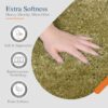 Bathroom Rug Non Slip Bath Mat for Bathroom (16 x 24, Olive Green) Water Absorbent Soft Microfiber Shaggy Bathroom Mat Machine Washable Bath Rug - Image 2
