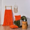 Double Sided Faux Fur Throw Blanket(Without Pillows),Decorative Soft Fuzzy Fluffy Cozy Blanket for Couch Bed Chair Sofa Women Teen Girls Gift(Orange,50" x 63") - Image 5