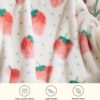Cute Strawberry Throw Blanket Pink - Aesthetic White Fleece Throw for Girls Boys Teens Kids as Gifts, Soft and Cozy Fruit Pattern Blankets for Couch Sofa Bed Camping, 50x60 - Image 3