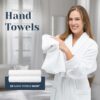 Luxury White Bath Towel Set of 8 Pieces - 100% Turkish Cotton Highly Absorbent Towels for Bathroom - Image 5